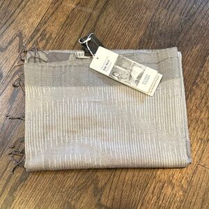 NWT Eileen Fisher Gray Silk Wool Scarf